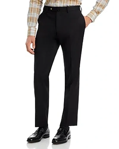 Pt Torino Slim Fit Flat Front Wool Trousers In 990