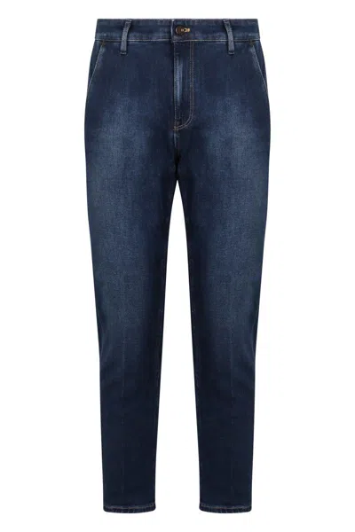 Pt Torino Slim Fit Jeans In Navy