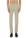 Pt Torino Tailored Slim Fit Pants In Lightweight Cotton Blend In Beige