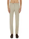 Pt Torino Tailored Slim Fit Pants In Lightweight Cotton Blend In Beige