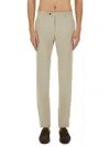 Pt Torino Tailored Slim Fit Pants In Lightweight Cotton Blend In Ivory