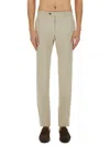 Pt Torino Tailored Slim Fit Pants In Lightweight Cotton Blend In Ivory