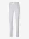 Pt Torino Slim Fit Stretch Chino Pants In White