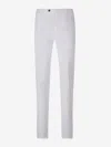 Pt Torino Slim Fit Stretch Chino Pants In White
