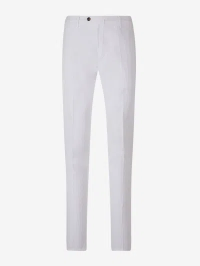 Pt Torino Slim Fit Stretch Chino Pants In White