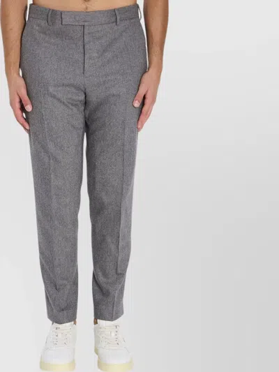 Pt Torino Slim Fit Stretch Trousers In Gray