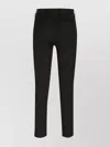 Pt Torino Slim Fit Stretch Trousers With Belt Loops In Black