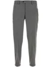 Pt Torino Dark Grey Stretch Wool Pant In Grey