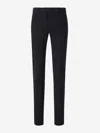 Pt Torino Navy Blue Superslim Chinos With Straight Leg Design In Blue