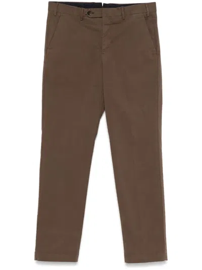 Pt Torino Slim-fit Trousers In Brown