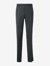 Pt Torino Wool Slim-fit Trousers In Black