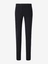 Pt Torino Pressed-crease Tapered Trousers In Navy Blue