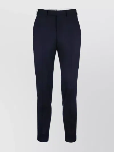 Pt Torino Slim Fit Trousers Pressed Crease In Blue