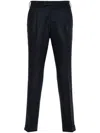 Pt Torino Mid-rise Tapered Trousers In Blue