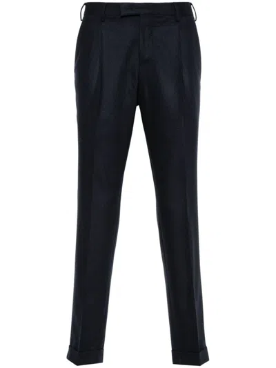 Pt Torino Mid-rise Tapered Trousers In Azul