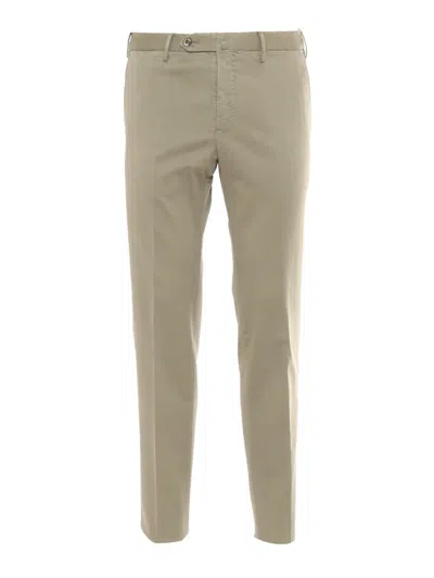 Pt Torino Slim, Flat Front, Diagonal Pockets In Green