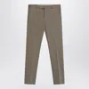 Pt Torino Slim Fit Military Green Trousers In Cotton In Green