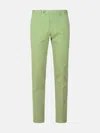Pt Torino 'slim' Green Cotton Pants In Green