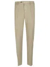 Pt Torino Beige Stretch-design Tapered Trousers