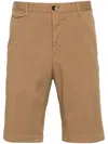 Pt Torino Slim-leg Cotton Chino Shorts In Brown