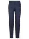 Pt Torino Navy Blue Superslim Chinos With Straight Leg Design In Blue