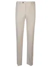Pt Torino Beige Trousers With Front Pleat In Panna