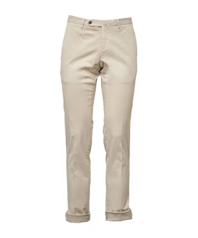 Pt Torino Slim Stretch Gabardine Pants In Neutral