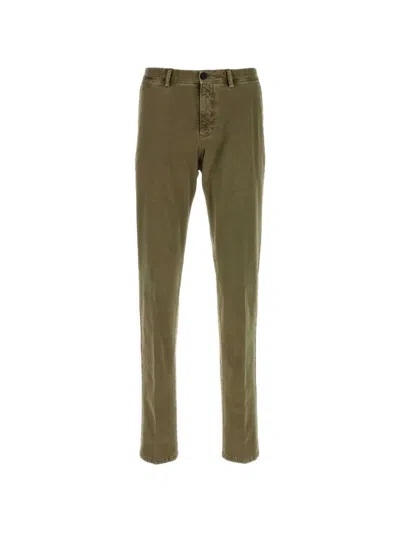 Pt Torino Stretch Cotton Utility Pant In Green