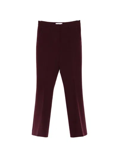 Pt Torino Slim-fit Tailored Trousers In Burgundy