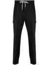 Pt Torino Cargo-pocket Tapered Trousers In Black