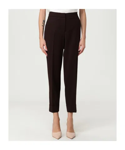 Pt Torino Solid Color Casual Pants In Brown