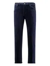Pt Torino Speckled Denim Trousers In Blue