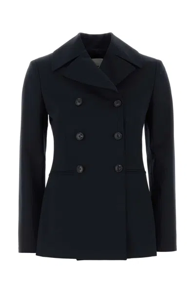 Pt Torino Double-breasted Wool Blazer In Blue