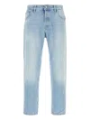 Pt Torino Straight Leg Denim Jeans Five Pocket Design In Blue