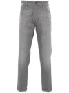 Pt Torino Stonewashed Tapered Jeans In Grey