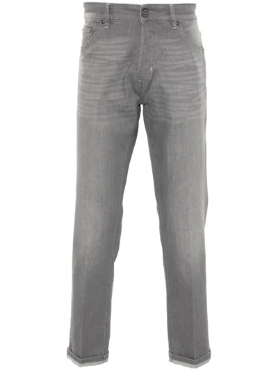 Pt Torino Stonewashed Tapered Jeans In Grey