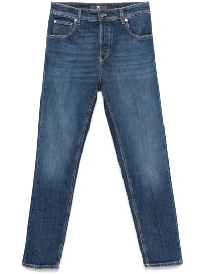 Pt Torino Straight Blue Jeans With Classic Five-pocket Design