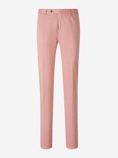 Pt Torino Straight Chino Trousers In Pink