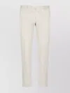 Pt Torino Straight Cotton Trousers Belt Loops In White