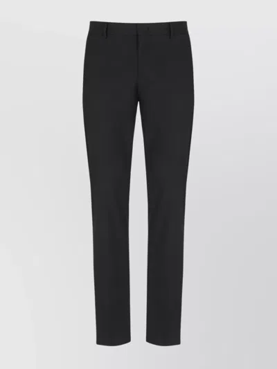 Pt Torino Straight Cut Trousers With Back Pocket And Belt Loops In Blue