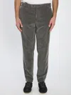 Pt Torino Mid-rise Straight Leg Corduroy Trousers In Blue