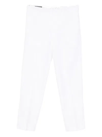 Pt Torino Straight-leg Cotton-blend Trousers In White
