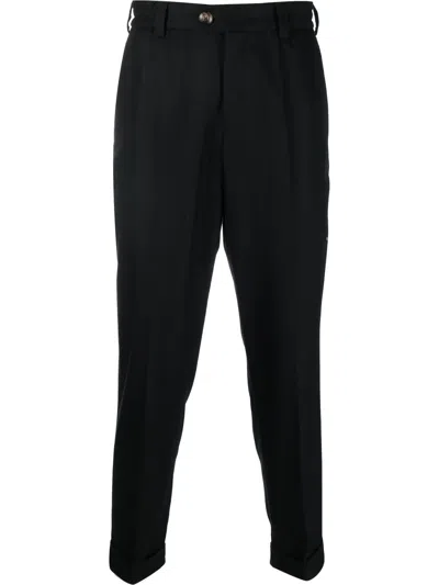 Pt Torino Straight-leg Tailored Trousers In Black