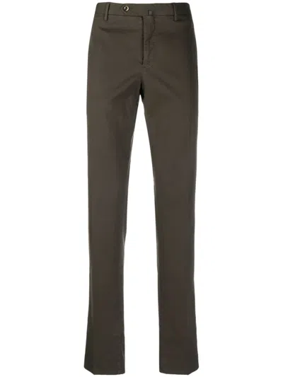 Pt Torino Straight-leg Tailored Trousers In Brown