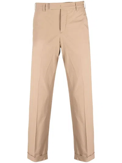 Pt Torino Straight-leg Tailored Trousers In Neutrals