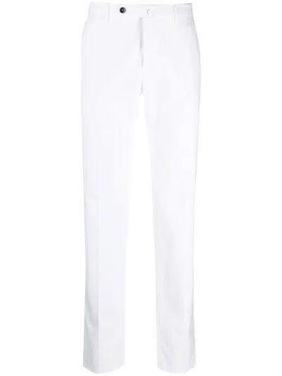 Pt Torino Straight-leg Cotton Trousers In White
