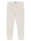 Pt Torino Chino Cotton Pants With Pockets And Loops In Neutral