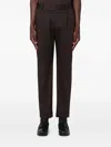 Pt Torino Essential Slim Chino Pants In Brown