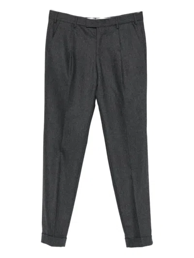 Pt Torino Tailored Slim-fit Trousers In Soft Wool-cashmere Blend In Gray