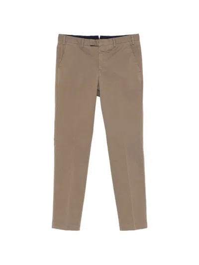 Pt Torino Straight Pants With Belt Loops In Gray
